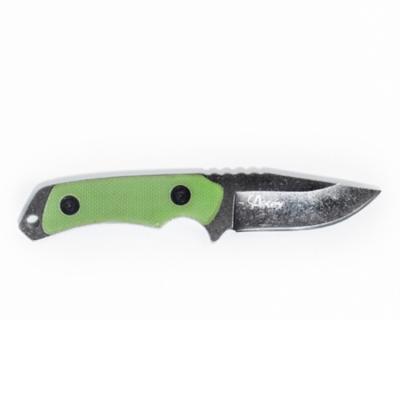 China Non-variable Neck Knife Stone Wash With Sheath Case Collar Box Cutter G10 Handle Mini Fixed Blade Knife for sale