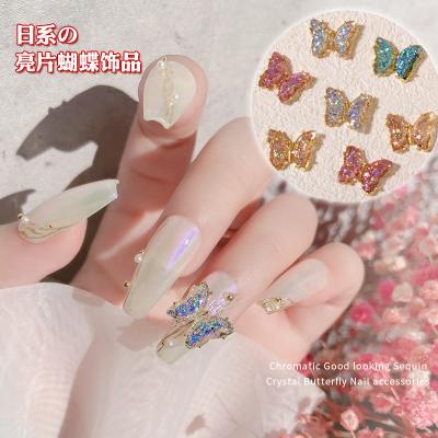 China Luxury Nail Art Charms Beautiful Girls Gem Amazon 3D Resin Designs Nail Butterfly Nail Decoration Accessories for sale