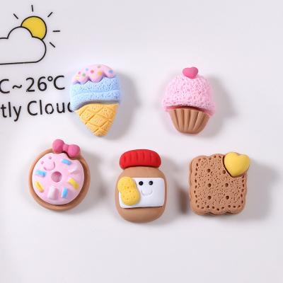 China Handmade Cute Ice Cream Cookies Game Food Simulation Resin Diy Props Cream Mobile Phone Shell Patch Drop Glue Decoration for sale