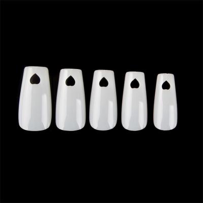 China Fashion 12 Sizes Acrylic Coffin Nail European Full Cavity Short Faux Nail Tip Set for sale