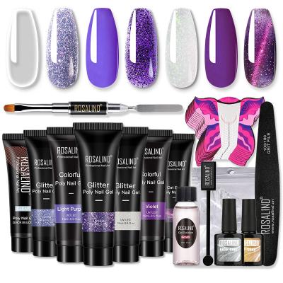 China Soft Clay Customized 7 Colors Quick Extension Gel Set UV Gel Nail Polish Crystal Nail Set Wholesale for sale