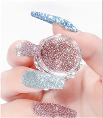 China THE OTHER QUEEN shining fashion luminous manicure temperament magic mirror powder Diamond Shining Fine Powder Patch decoration for sale