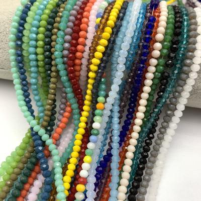 China Popular 4mm 6mm Crystal Rondel Beads Faceted Glass Beads For Jewelry Making Diy Bracelet Necklace Jewelry Female Clothing Accessories for sale