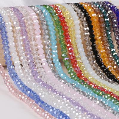 China Popular Loose Spacer 2mm 3mm 4mm 6mm 8mm Rondelle Austria Crystal Beads Faceted Glass Beads Bead for DIY Bracelet Jewelry Making for sale