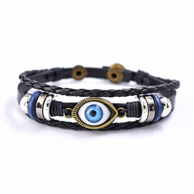 China Popular Casual / Sports Fashion Couples Bracelet Evil Beads Eye Bracelet Blue Eye Bracelet for sale