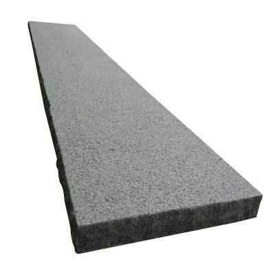 China Contemporary Exterior Natural Stone Gray Granite Stairs Rough Edge Steps for sale