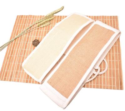 China All Natural 100% Natural Back Handle Scrubber Mitt Jute Jute Bath Belt Long for sale