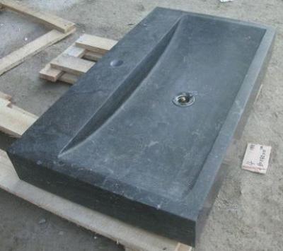 China Natural blue limestone bathroom sink honed for sale