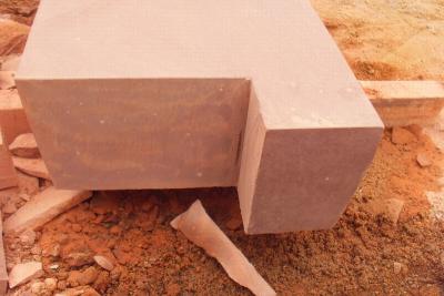 China Natural red sandstone border/kerbstone for sale