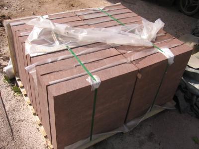 China Natural red sandstone border/kerbstone for sale