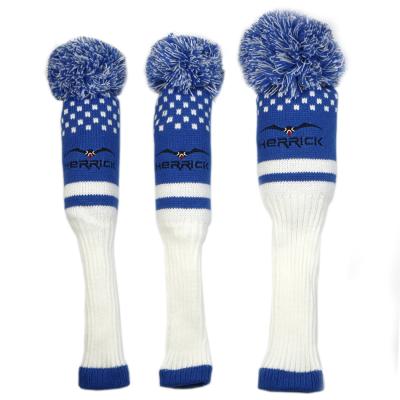 China 2019 Hot Sales Custom Knitted Golf Clubs Headcover Driver Cover Fairway Wood Golf Head Covers Fairway Fit Driver for sale