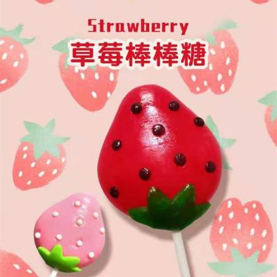 China Children's Gift Fruit Lollipop Hand Customized Fruit Candy DIY Shape Hard Candy Sugar Free for sale