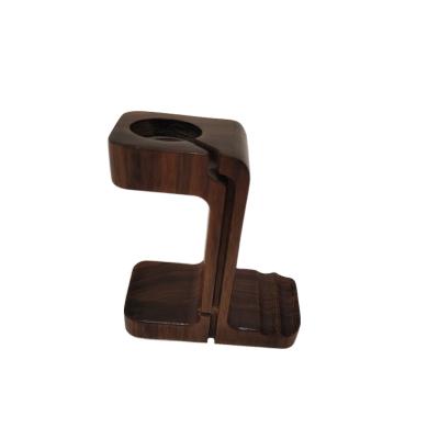 China Universal Dustproof Wooden Desktop Stand Mobile Phone Holder Multi Purpose For Phone Pad Smart Watch Charging Stand for sale