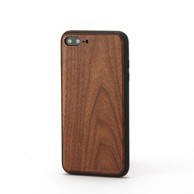 China DIY Wood Products Wooden Case For Log Case TPU Stick Protector Wood Suitable For Phone 7plus Can Be Customized for sale