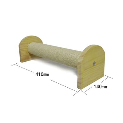 China Wooden products factory wholesale cat scratching column claw toy solid wood pet sisal wear-resistant grinding supplies for sale