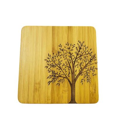 China Creative simple square wooden torchapse mat tea ceremony wooden products cup insulation protection custom for sale