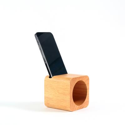 China Wooden Products Adjust Bracket Physical Mobile Phone Sound Amplifier Wooden Speaker for sale