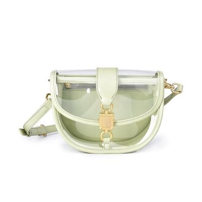 China Fashion TPU Jelly Handbag 2021 Small Clear Summer Clear Simple Cross Body Bag Ladies Handbag for sale