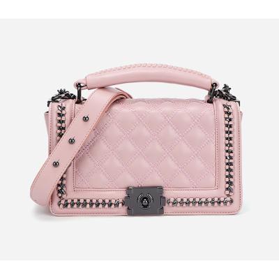 China Wholesale Lady Cross body bag PU leather handbag chain bag fashion ladies handbag for woven for sale