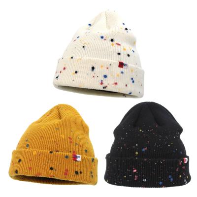 China JOINT Promotion Ready To Ship Custom Labels Amazon Cutout Holes Tuque Beanie Cap for sale