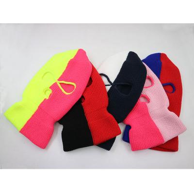 China 2021 Custom Made Wholesale COMMON New Design Opposite 2 Color Face Half Half Two Tone Ski Mask Balaclava for sale