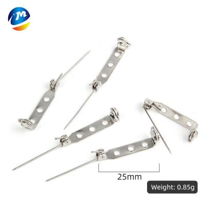 China New Eco-friendly Iron Clad Pin Base Bar Safety Pin Badge Holder Lock Pin Pins Back for sale