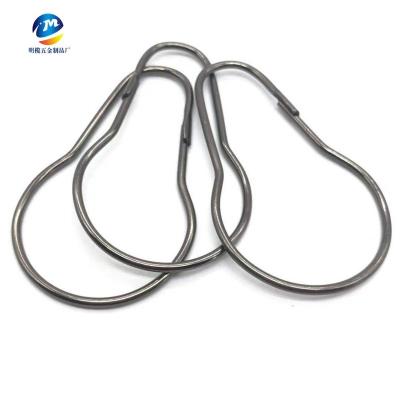 China Metal Carbon Steel Squash Shaped Hook Loop For Bath Curtain Window Curtain Hook for sale