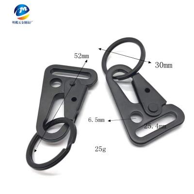 China Long Shape Black Iron 25mm Knife Buckle Olecranon Buckle Mountaineering Knife Belt Buckles for sale