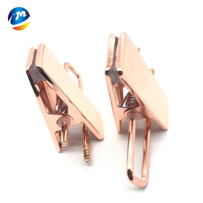 China Antiseptic Hanger Hardware Rose Gold Metal Pant Cuts 75mm Length U Shape Iron Pant Cuts for sale