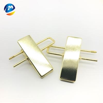 China U Shape Antiseptic Gold Metal Clothe U Shaped Pant Clips 74mm Length Iron Pants Clips for sale