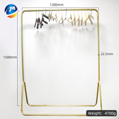 China Eco-friendly Customized Metal Retail Store Cloth Hanger Rack Clothing Store Clothing Display Racks Clothes Hanging Iron Stand Rack for sale