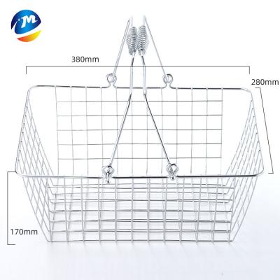 China Viable Customize Rectangular Forged Metal Fruit Baskets Items Iron Storage Basket for sale