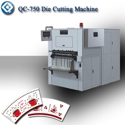 China High Precision Low Waste Die Cutting Machines For Paper Cup 750x270 mm for sale