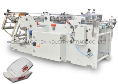 China Water Glue Automatic Box Food Tray Making Machine / Carton Erecting Machine for sale