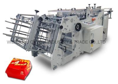 China Lacre disponible automático del pegamento de la máquina de la fabricación de cajas del almuerzo de la cartulina que forma manera en venta