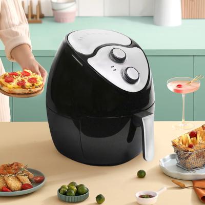 China Digital Control 7.39QT 1800w Large Capacity Round Air Fryer with Time and Temperature Control Knobs for sale