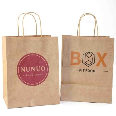 China Recycled Materials Wholesale Cheap Factory Price Customized Logo Food Grade Degradable Paper Bags For Bakery for sale