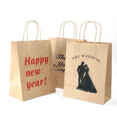 China Recycled Materials Low Moq Luxury Custom Wedding Wishes Favors China Factory Wedding Paper Bag For Gift for sale