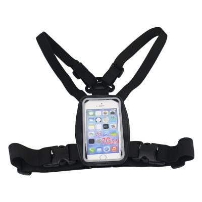 China Adjustable Cell Phone as Action Camera - Splashproof Safe Body Chest Cell Phone Holder Mount Harness Strap for sale