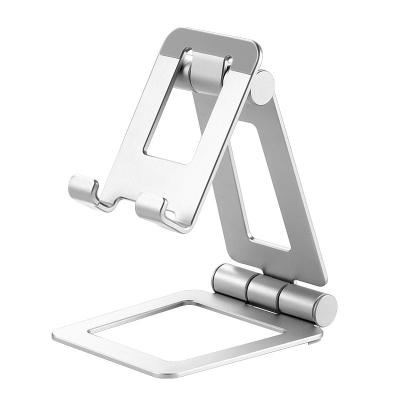 China Adjustable Aluminum Alloy Mobile Phone Stand, Foldable Mobile Phone and Tablet Holder, Folding Dual Cell Phone Holder Stand Phone Holder for sale