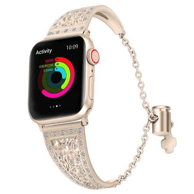 China 38 42mm Women's Charms Bling Interchangeable Bands For Apple Watch Bands 38mm 40mm 42mm 44mm For iWatch SE Series 6/5/4/3/2/1 for sale