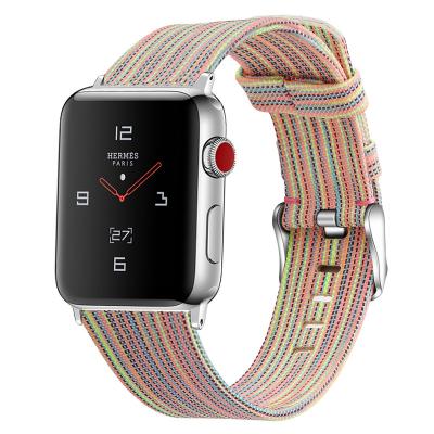 China 38 42mm 2021 New Hot Selling Apple Watch Strap Strap Nylon Smart Watch Band Accessories Canvas Strap 38mm 42mm For iwatch for sale