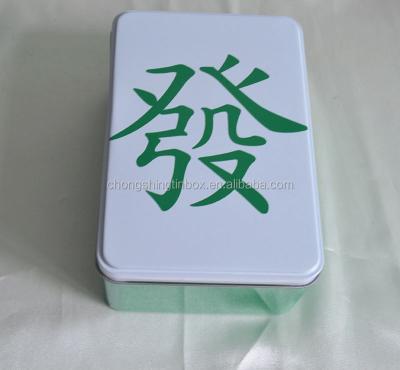 China New Style Materials Rectangular Tin Box Recycled Packing Mahjong for sale