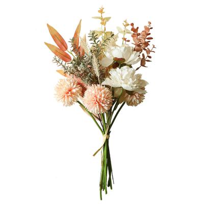 China High simulation home decoration simulation flowers wedding flowers wholesale border simulation dandelion bouquet manufacturers for sale