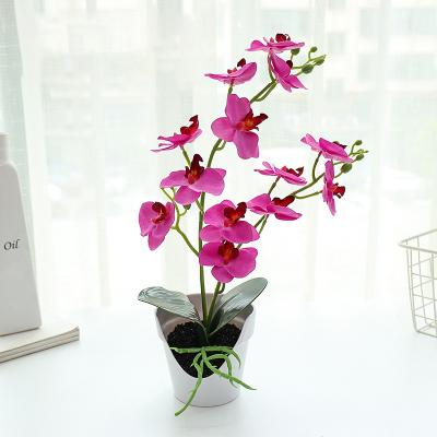 China New two large high simulation Phalaenopsis bonsai simulation flower manufacturers directly for artificial flower simulation plants for sale