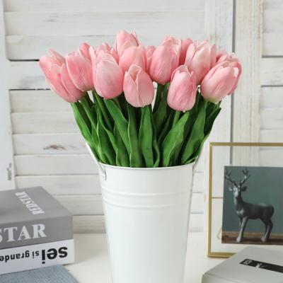 China High PU Home Decoration Simulation Plants Mini Turmeric Wedding Party Simulation Plants Feel Moisturizing Tulips for sale