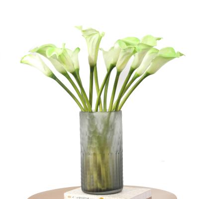 China High Simulation Artificial Flower Plant Curved Zantedeschia Flower Decoration Bedroom Office Decoration Wholesale Living Room Small for sale