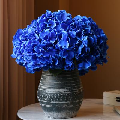 China High simulation Mallorca artificial flowers 5 hydrangea fabric flowers fake hydrangea home wedding decoration silk flower large wall hydrangea for sale