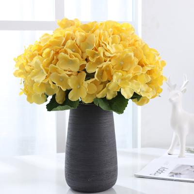 China High silk home wedding decoration fabric hydrangea artificial flowers DIY simulation fake flowers flower large wall hydrangea for sale