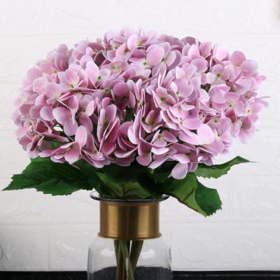 China High Simulation Hydrangea Artificial Flower For Gift Wedding Fake Flower Hydrangea Wholesale Arrangement For Home Decor for sale